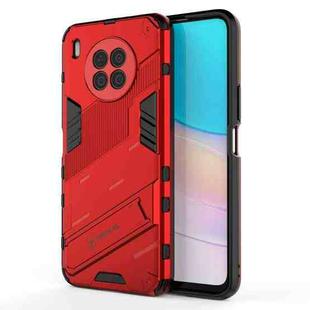 For Huawei nova 8i Foreign Version Punk Armor 2 in 1 PC + TPU Shockproof Case with Invisible Holder(Red)
