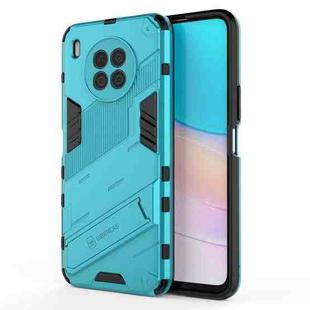 For Huawei nova 8i Foreign Version Punk Armor 2 in 1 PC + TPU Shockproof Case with Invisible Holder(Blue)