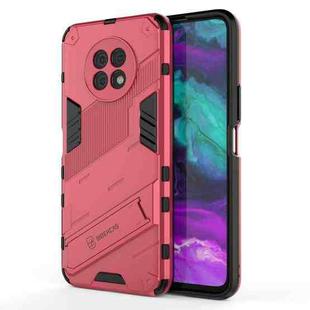 For Honor X20 Punk Armor 2 in 1 PC + TPU Shockproof Case with Invisible Holder(Light Red)