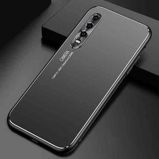 For Huawei P30 Cool Frosted Metal TPU Shockproof Case(Black)