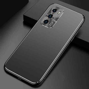 For Huawei P40 Cool Frosted Metal TPU Shockproof Case(Black)