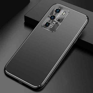 For Huawei P40 Pro Cool Frosted Metal TPU Shockproof Case(Black)