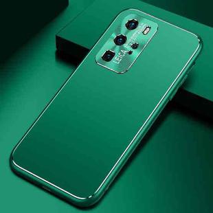 For Huawei P40 Pro Cool Frosted Metal TPU Shockproof Case(Green)