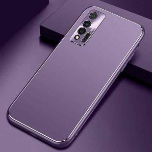 For Huawei nova 6 Cool Frosted Metal TPU Shockproof Case(Purple)