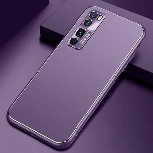 For Huawei nova 7 Pro Cool Frosted Metal TPU Shockproof Case(Purple)