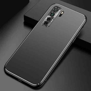 For Huawei nova 7 SE Cool Frosted Metal TPU Shockproof Case(Black)