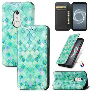 For Fujitsu Arrows BZ02/Be4 Plus/F-41B Colorful Magnetic Horizontal Flip PU Leather Case with Holder & Card Slot & Wallet(Emerald)