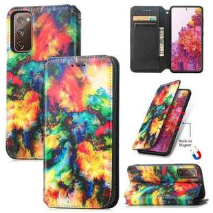 For Samsung Galaxy S20 FE Colorful Magnetic Horizontal Flip PU Leather Case with Holder & Card Slot & Wallet(Colorful Cloud)