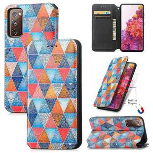 For Samsung Galaxy S20 FE Colorful Magnetic Horizontal Flip PU Leather Case with Holder & Card Slot & Wallet(Rhombus Mandala)