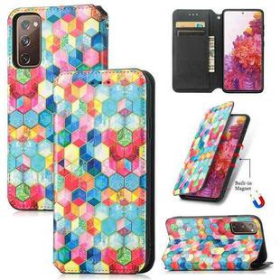 For Samsung Galaxy S20 FE Colorful Magnetic Horizontal Flip PU Leather Case with Holder & Card Slot & Wallet(Magic Space)