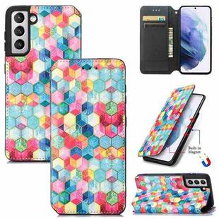 For Samsung Galaxy S21 5G Colorful Magnetic Horizontal Flip PU Leather Case with Holder & Card Slot & Wallet(Magic Space)