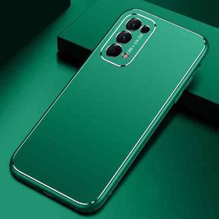 For OPPO Reno5 Pro Cool Frosted Metal TPU Shockproof Case(Green)