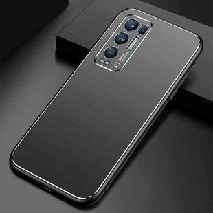 For OPPO Reno5 Pro+ Cool Frosted Metal TPU Shockproof Case(Black)