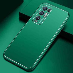 For OPPO Reno5 Pro+ Cool Frosted Metal TPU Shockproof Case(Green)