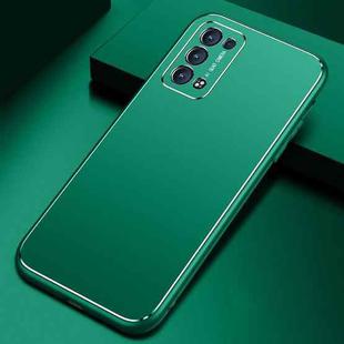 For OPPO Reno6 Pro+ Cool Frosted Metal TPU Shockproof Case(Green)