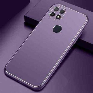 For OPPO A35 / A15 Cool Frosted Metal TPU Shockproof Case(Purple)