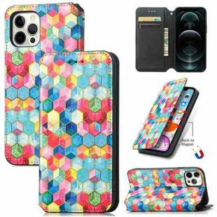 For iPhone 12 / 12 Pro Colorful Magnetic Horizontal Flip PU Leather Case with Holder & Card Slot & Wallet(Magic Space)