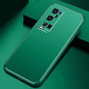 For vivo X60 Pro+ Cool Frosted Metal TPU Shockproof Case(Green)
