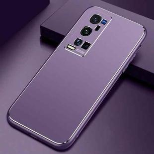 For vivo X60 Pro+ Cool Frosted Metal TPU Shockproof Case(Purple)