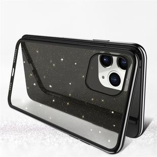 For iPhone 11 Pro Max SULADA Drop-proof TPU+ Plating Powder Protective Case(Black)