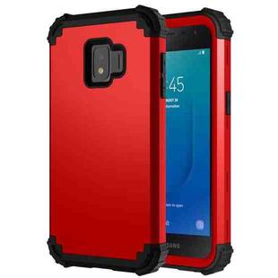 For Samsung Galaxy J2 Core 3 in 1 Shockproof PC + Silicone Protective Case(Red + Black)