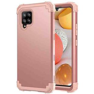 For Samsung Galaxy A42 5G 3 in 1 Shockproof PC + Silicone Protective Case(Rose Gold)