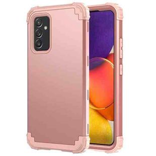 For Samsung Galaxy A82 5G 3 in 1 Shockproof PC + Silicone Protective Case(Rose Gold)