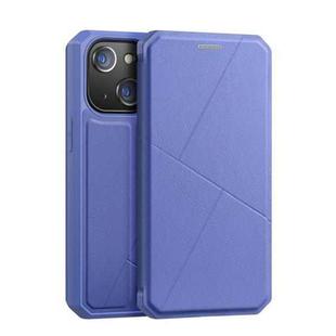 For iPhone 13 mini DUX DUCIS New Skin X Series PU + TPU Horizontal Flip Leather Case with Holder & Card Slots (Blue)