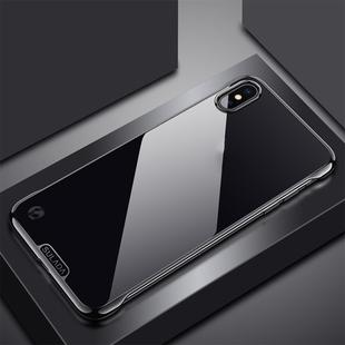 For iPhone XR SULADA Borderless Plated PC Protective Case(Black)