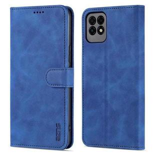 AZNS Skin Feel Calf Texture Horizontal Flip Leather Case with Card Slots & Holder & Wallet For Huawei Maimang 10 SE(Blue)