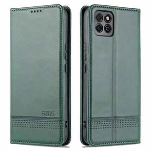 AZNS Magnetic Calf Texture Horizontal Flip Leather Case with Card Slots & Holder & Wallet For Honor Play 20(Dark Green)