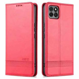 AZNS Magnetic Calf Texture Horizontal Flip Leather Case with Card Slots & Holder & Wallet For Honor Play 20(Red)