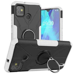 Machine Armor Bear Shockproof PC + TPU Protective Case with Ring Holder For Tecno Pop 5(White)