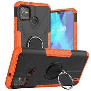Machine Armor Bear Shockproof PC + TPU Protective Case with Ring Holder For Tecno Pop 5(Orange)