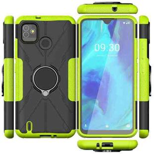 Machine Armor Bear Shockproof PC + TPU Protective Case with Ring Holder For Tecno Pop 5(Green)
