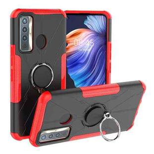Machine Armor Bear Shockproof PC + TPU Protective Case with Ring Holder For Tecno Camon 17(Red)