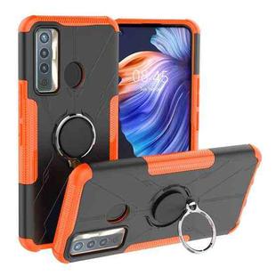Machine Armor Bear Shockproof PC + TPU Protective Case with Ring Holder For Tecno Camon 17(Orange)