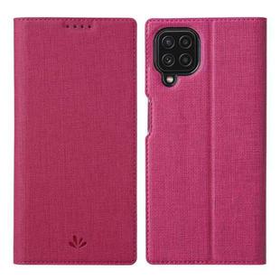 For Samsung Galaxy A22 4G ViLi DMX Series Shockproof TPU + PU Leather Magnetic Attraction Horizontal Flip Case with Card Slot & Holder(Rose Red)