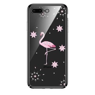 For iPhone 7 Plus / 8 Plus SULADA 3D Laser Engraving PC Plating Diamond Protective Case(Black)