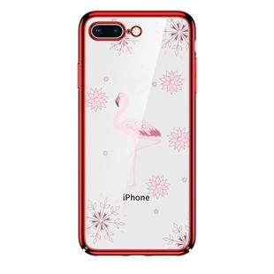 For iPhone 7 Plus / 8 Plus SULADA 3D Laser Engraving PC Plating Diamond Protective Case(Red)