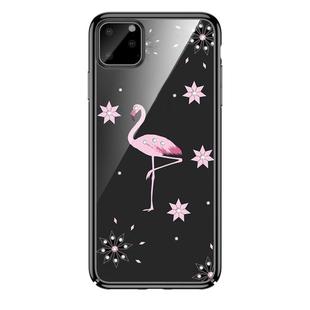 For iPhone 11 Pro SULADA 3D Laser Engraving PC Plating Diamond Protective Case(Black)