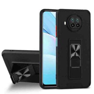 For Xiaomi Mi 10T Lite 5G Dual-color Skin Feel TPU + PC Magnetic Shockproof Case with Invisible Holder(Black)