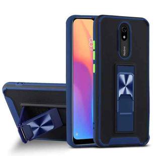 For Xiaomi Redmi 8A Dual-color Skin Feel TPU + PC Magnetic Shockproof Case with Invisible Holder(Blue)