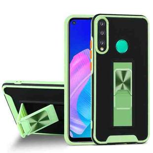 For Huawei Y7p Dual-color Skin Feel TPU + PC Magnetic Shockproof Case with Invisible Holder(Green)