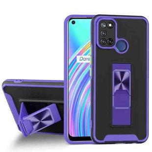 For OPPO Realme C17 Dual-color Skin Feel TPU + PC Magnetic Shockproof Case with Invisible Holder(Purple)