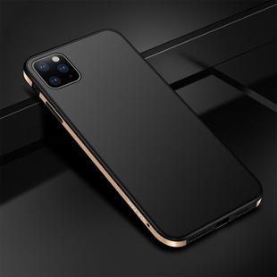 For iPhone 11 Pro Max SULADA Shockproof Aviation Aluminum Metal frame + TPU + Frosted Protective Case(Gold)
