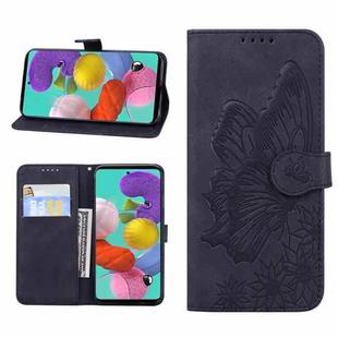 For iPhone 13 mini Retro Skin Feel Butterflies Embossing Horizontal Flip Leather Case with Holder & Card Slots & Wallet (Black)
