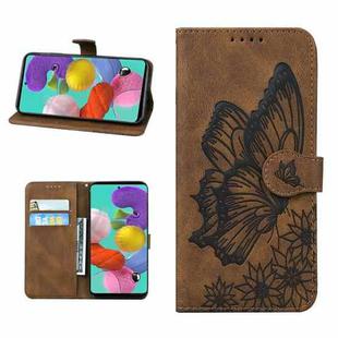 For iPhone 13 Retro Skin Feel Butterflies Embossing Horizontal Flip Leather Case with Holder & Card Slots & Wallet(Brown)