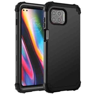 For Motorola Moto G 5G Plus 3 in 1 Shockproof PC + Silicone Protective Case(Black)