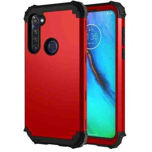 For Motorola Moto G Stylus 3 in 1 Shockproof PC + Silicone Protective Case(Red + Black)